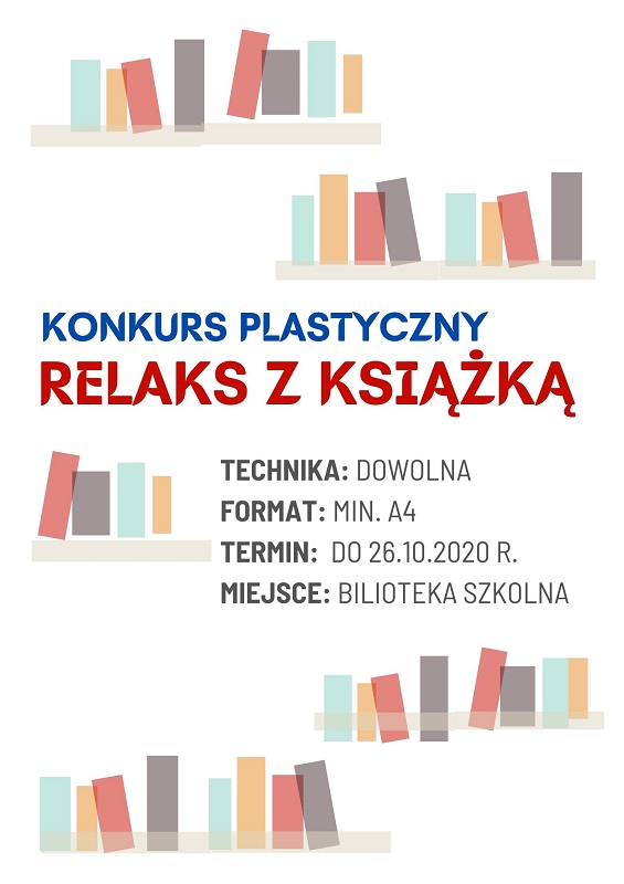 relaks z książką plakat